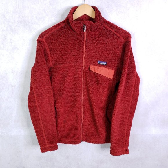 Patagonia Sweaters - Patagonia Women's L Red/Orange Zip Fleece Sweater